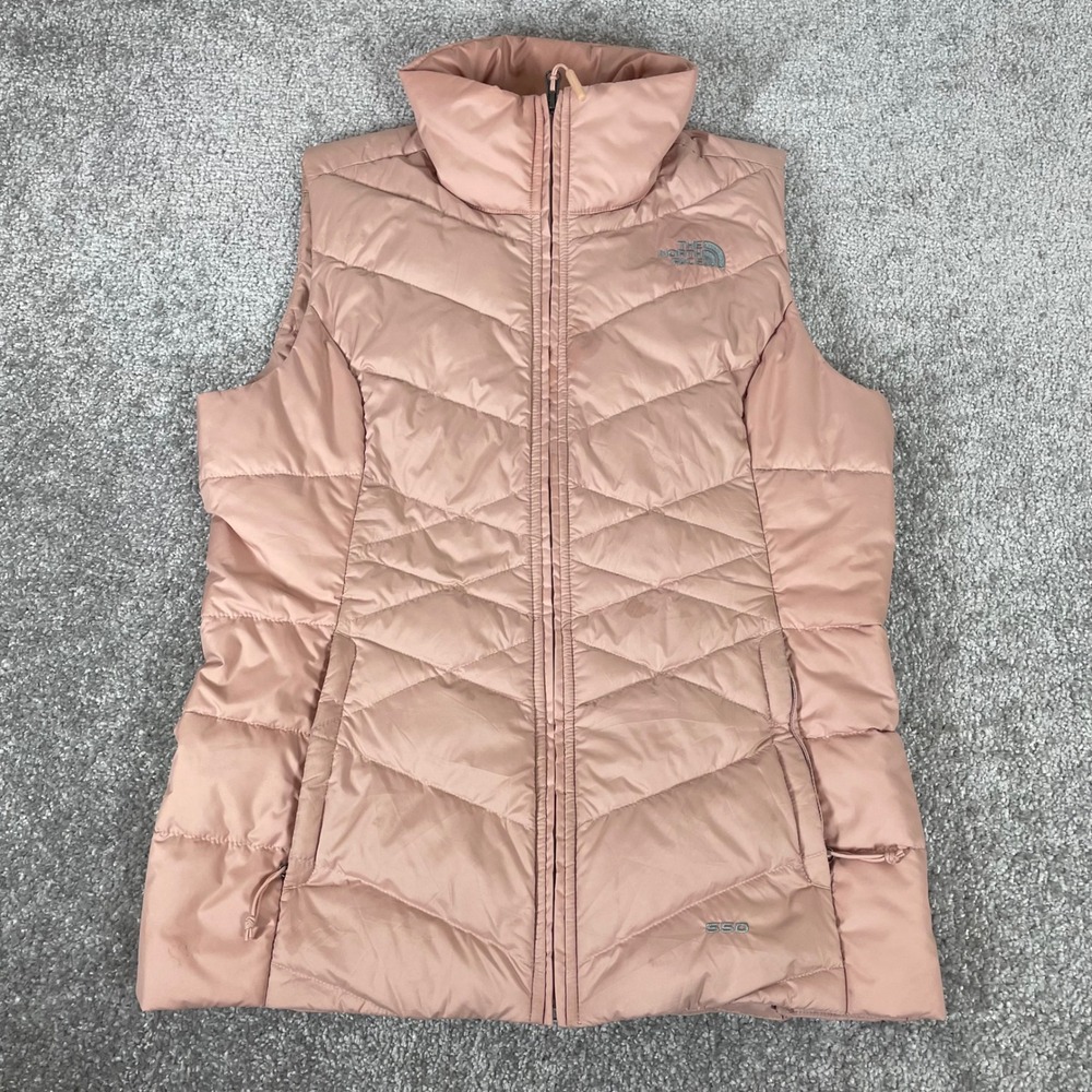 North Face 550 Down Puffer Vest Womens Small Rose Pink Insulated